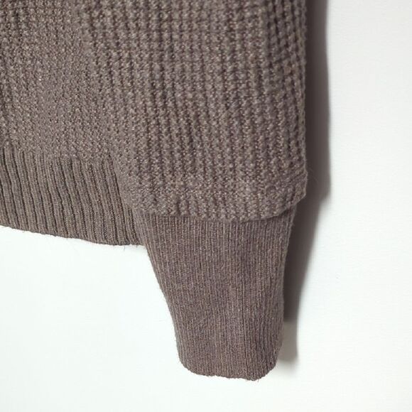 Market & Spruce Brown Cowl Neck Sweater with Relaxed Fit - Picture 3 of 6